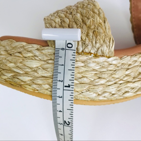 New! Matisse Oceanave Raffia Braided Straw Chunky Block Heel Platform Sandals - Picture 13 of 14